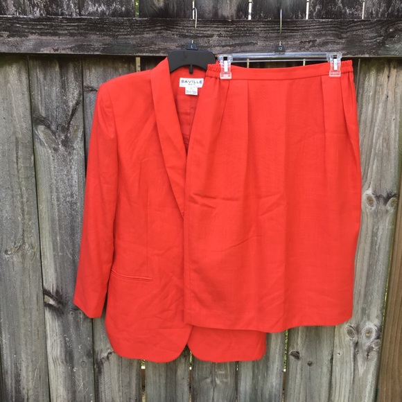 Vintage Dresses & Skirts - Orange Skirt Suit